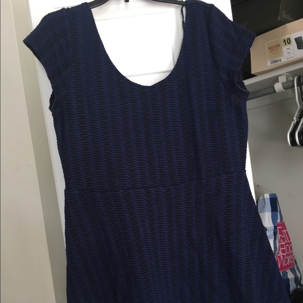 Aeropostale Blue and Black Skater dress